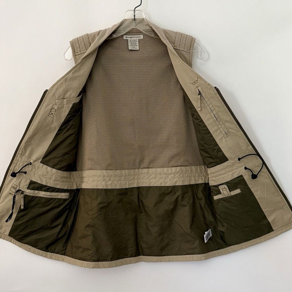 EXOFFICIO Womens Size Small Beige Tan Travel Vest w/Multi Pockets for Utility - Picture 9 of 16